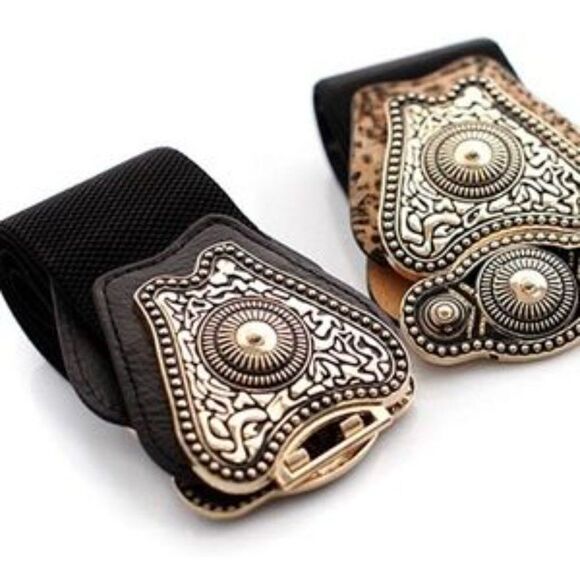 Vintage Metal Buckle Dress Belt - Picture 3 of 6